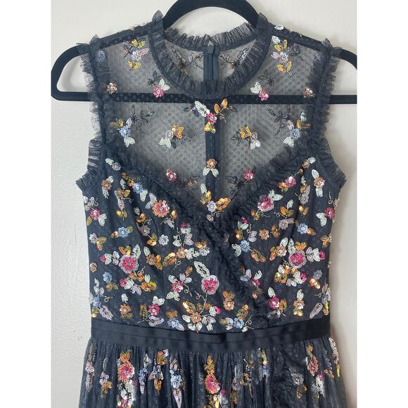 NWT NEEDLE & THREAD DRESS 2 BLACK MILKMAID WITCHY EDGY WHIMSIGOTH EVENT COCKTAIL - Picture 7 of 16